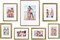 7 Piece Gallery Wall Frame Set, (1) 12x16 Inch, (2) 8x10 Inch, and (4) 6x8 Inch, Bronze